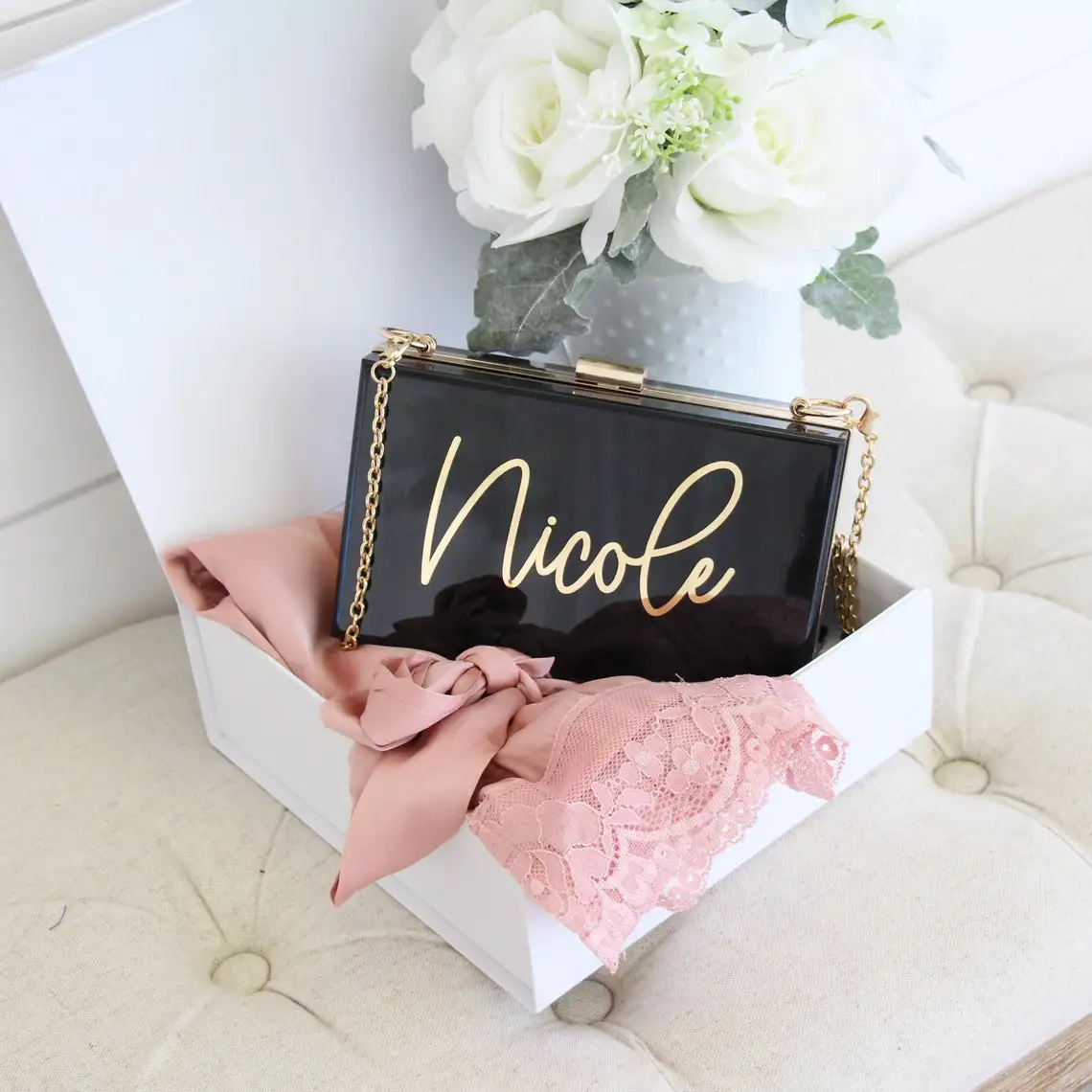 Personalized Acrylic Clutch Bridesmaid Clutch Bridesmaid Purse Bridesmaid Bag Custom Personalized Acrylic Purse Acrylic Clutch