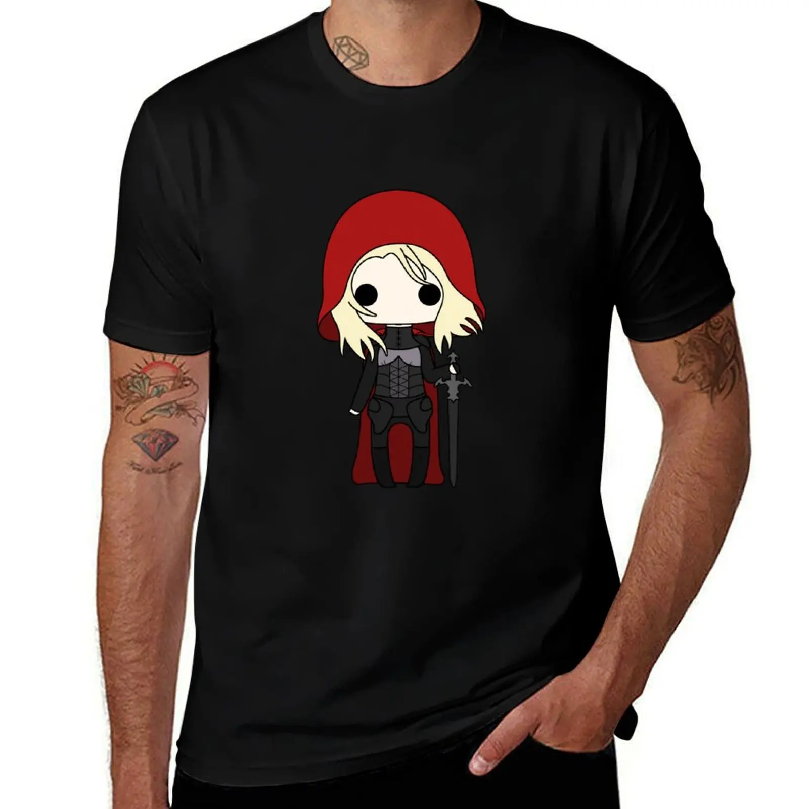 

Queen of Shadows Chibi T-Shirt black cotton t-shirt plain for man package t shirt man luxury g man t shirts for men T-Shirt