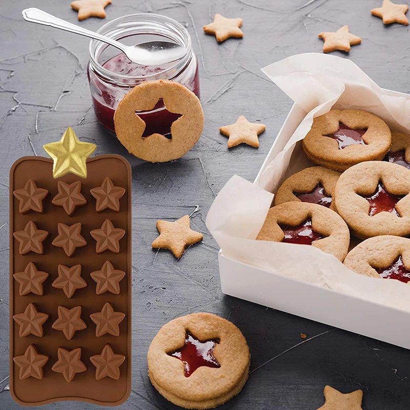 Star Shaped Chocolate Mold Wax Melt Moldes De Silicona Non-Stick Candy Confeitaria Silicone Mould Ice Cube Cake Decoration Tool