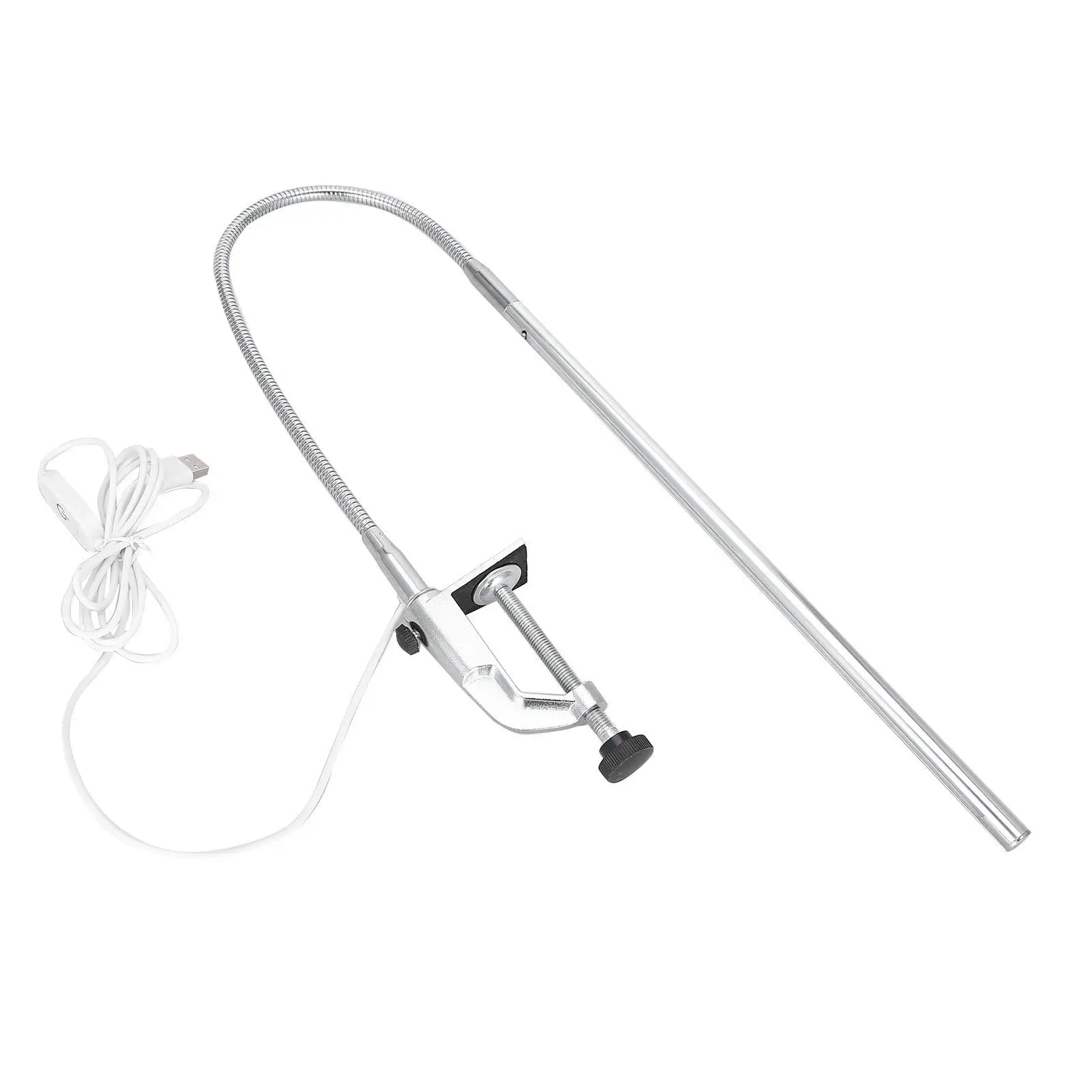 

Гибкая светодиодная настольная лампа с зажимом, перезаряжаемая сенсорная лампа с бесступенчатым затемнением для чтения для дизайна ногтей, макияжа, татуировок