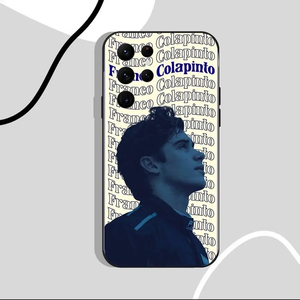 حافظة هاتف F-FrancoS 43 F1 C-Colapinto لهاتف سامسونج S25، S24 Ultra، S20، S30 plus، S22 Plus، S23، Ultra 5G غلاف أسود من السيليكون #5