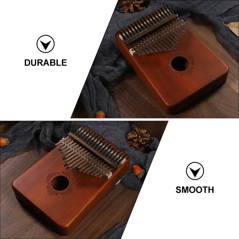 

Thumb Portable Finger Piano 17-tone Beginner Instrument for Kids Keys Musical Instruments Practical Mini Wooden Gift