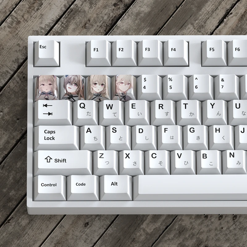 4 مفاتيح/مجموعة Azur Lane Agir Unicorn Enterprise Helena Azuma Keycaps PBT 5 جوانب صبغ Subbed قبعات المفاتيح الكرز الشخصي R4 الارتفاع #5