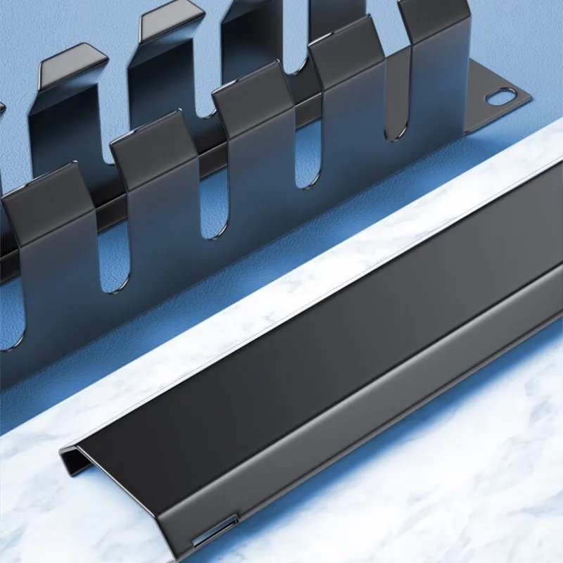 19 Inches Cable Management Rack 12 Level 24 Ports Cabinet Cable Manager Organizer for Computer Room Wiring