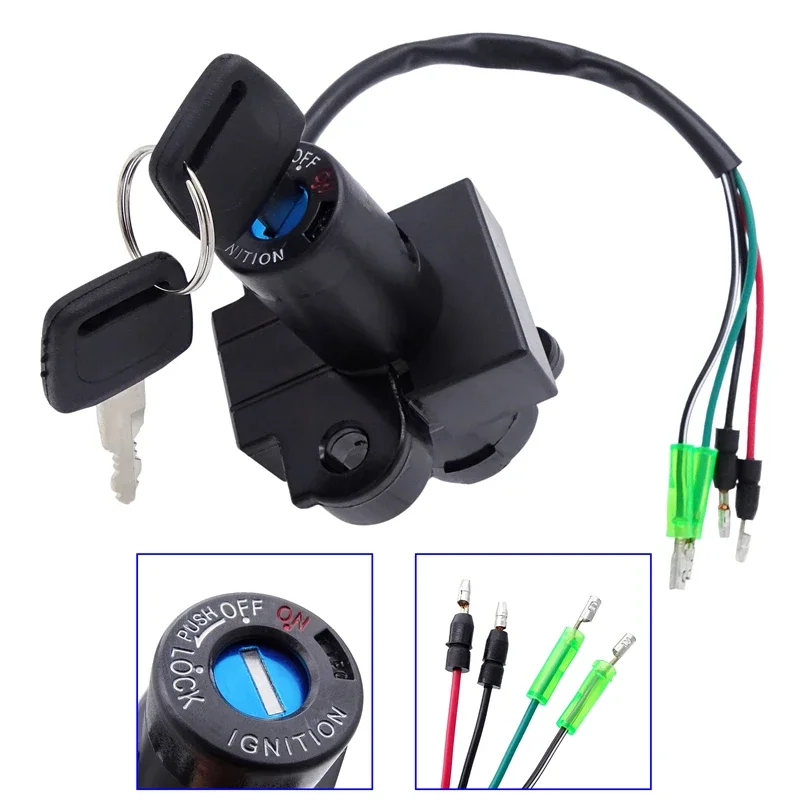 Motorcycle 4 Wires Ignition Switch Petrol Oil Fuel Gas Tank Cap Seat Cover Lock Key Set for Honda NSR125 NSR 125 RX 1993 - 2004