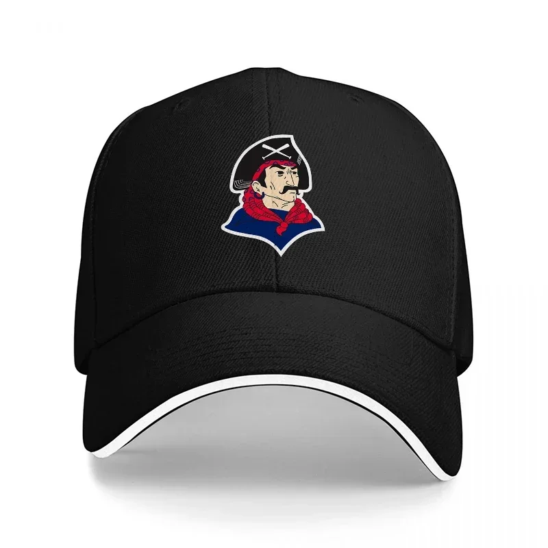 New Captain Logo Baseball Cap Black with White Trim Classic Adjustable Hat for Adults and Fans of Nautical Themes