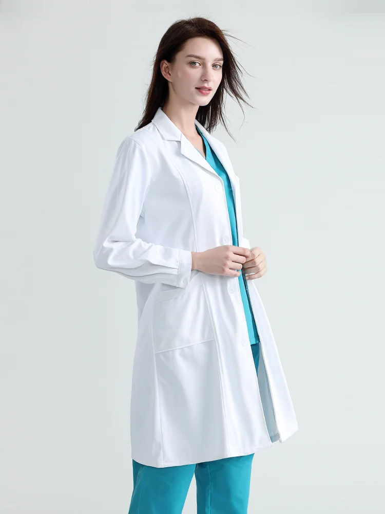 Knowlson white coat long-sleeved doctor clothes men's and women's beauty clothes oral plastic surgery hospital work clothes lab