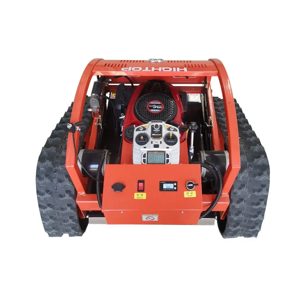 Mini lawn mower Crawler Type Remote Control Robot with Gasoline Engine