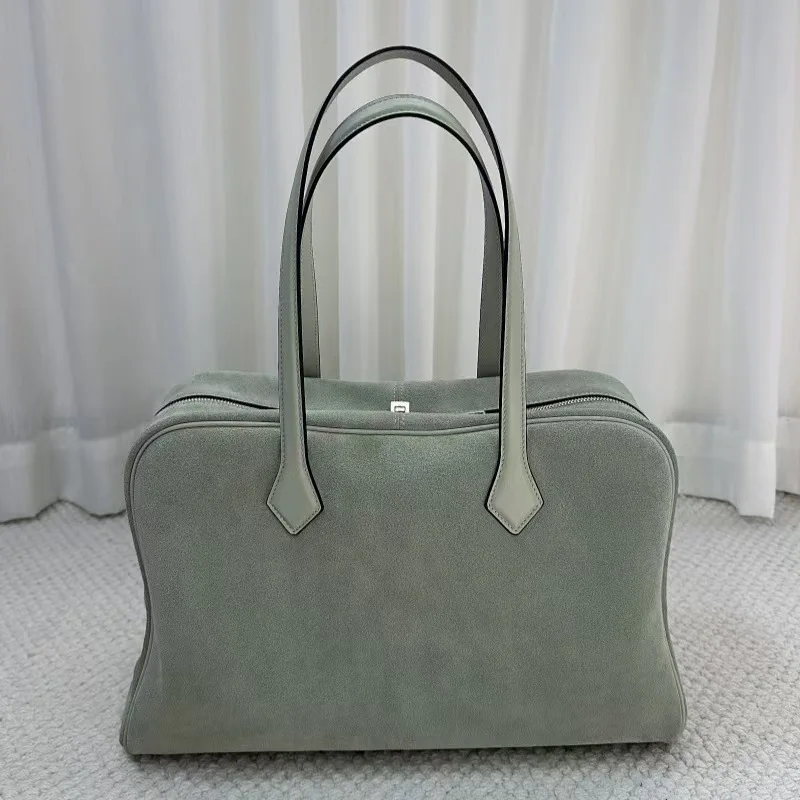 

Легкая роскошная высококачественная новая замшевая сумка через плечо большой вместимости из искусственной кожи, дорожная сумка унисекс, повседневная универсальная