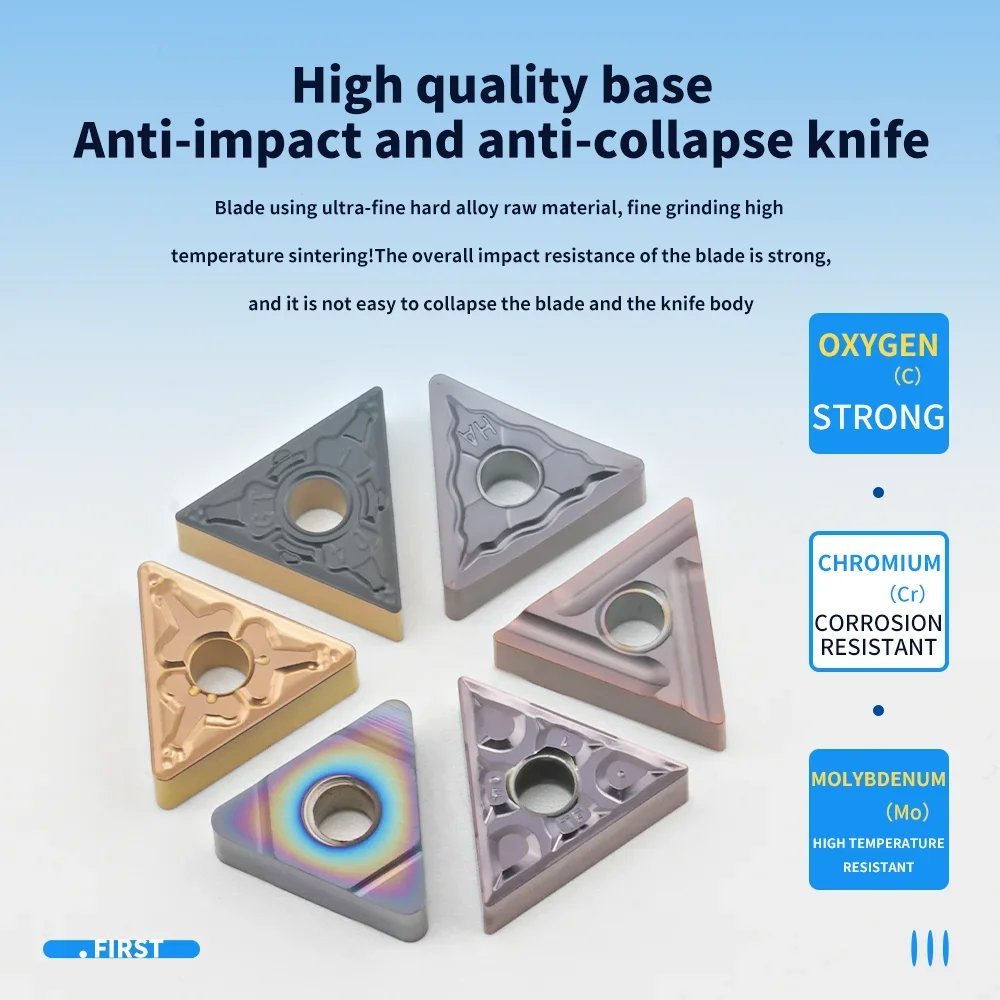 

10PCS CNC Blade Insert Triangular Slotted Alloy Cylindrical Turning Tool TNMG 160404R-S Stainless Steel Carbide Inserts
