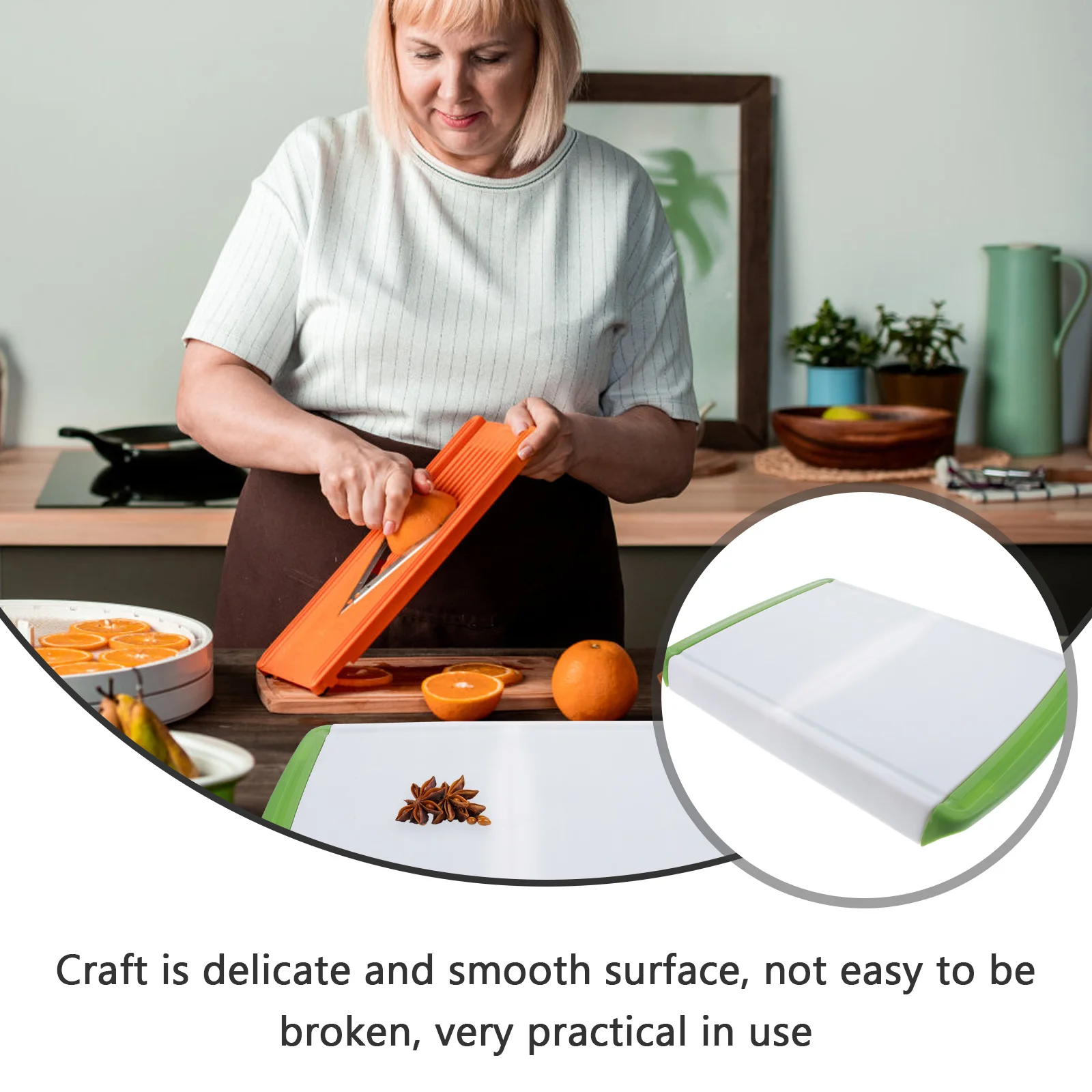 

Food-Grade Plastic Anti-Skid Cutting Board Safe PP Material Smooth Edges Easy Clean Use Cooking Board