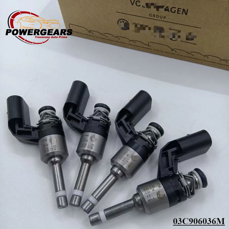 

03C906036M 4PCS NEW Fuel Injectors Assembly Suit For 1.4 TSI Volkswagen Beetle Golf EOS Audi A3 Skoda Seat 1.4TFSI 03C906036E