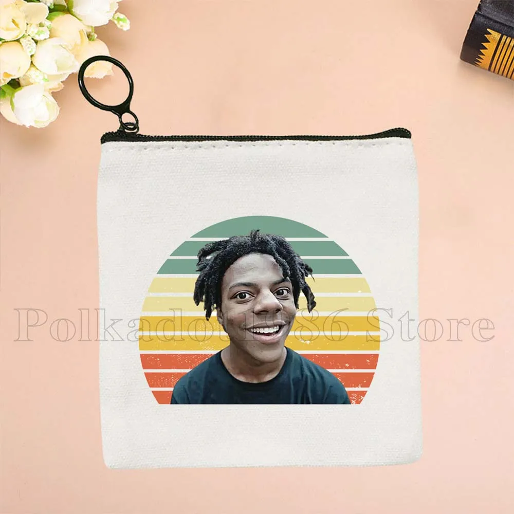 Funny Cute Darren Watkins IShowSpeed Speed Lover Fan Gift Canvas Coin Purse Bag Small Square Key Storage Card Bag Wallet Pouch