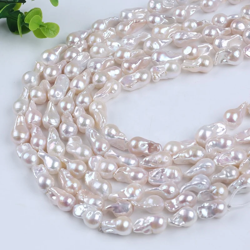 

11-13mm Top Quality Natural White Color Freshwater Baroque Pearls Beads Strand Diy Jewelry Making