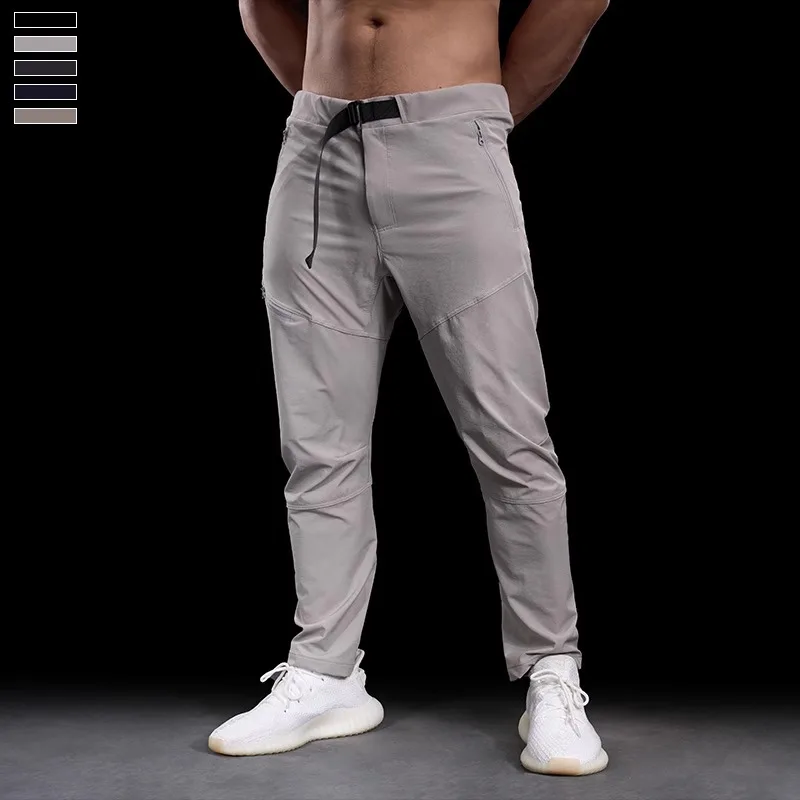 

Men summer sports pants, loose straight leg tight-fitting, American-style training pants, quick-drying casual fitness long pants