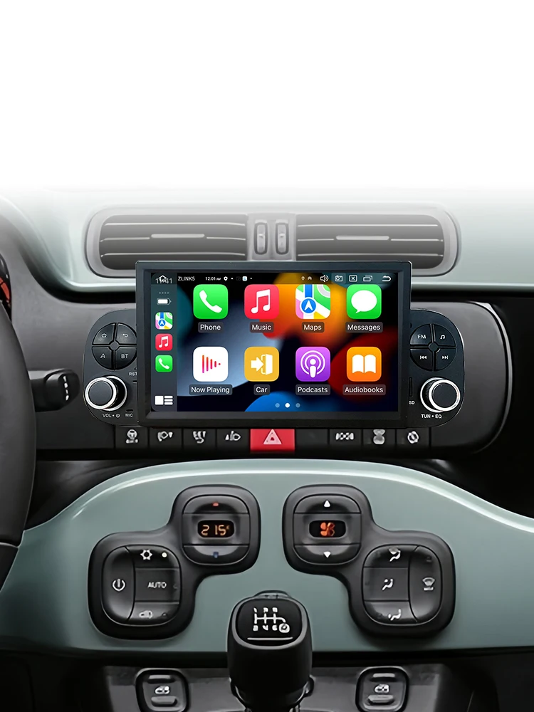 7 ''Android 14 Auto Carplay Autoradio Stereo Voor Fiat Panda 2020-2023 2 Din Auto Radio Bluetooth Multimedia Speler Scherm 4G Lte - afbeelding 2