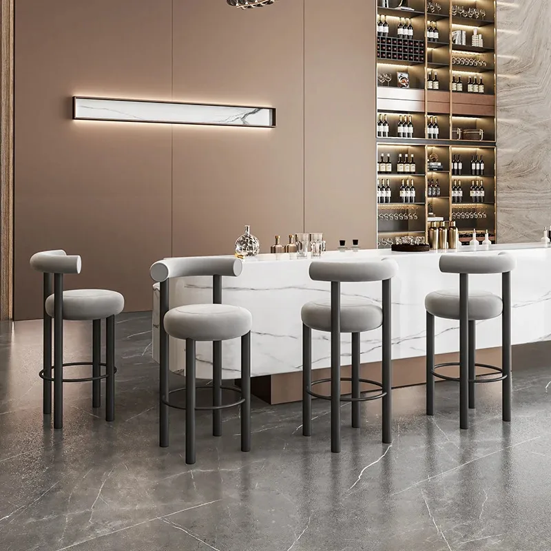 Kitchen Island Luxury Bar Chair Modern Nordic Barstool Minimalist Bar Stool Design Lounge Taburetes Altos Cocina Home Furniture image 2