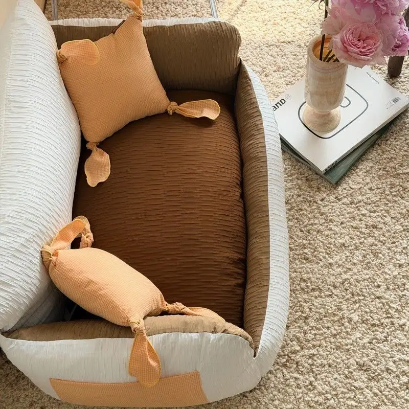 Pet Queen Sofa Bed Cat Kennel, Pet Nest Four Seasons Y