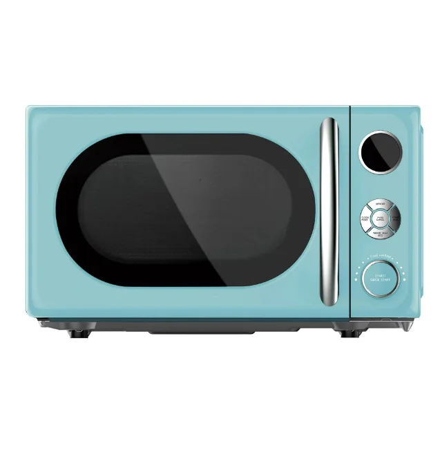 

0.7 Cu ft Retro Countertop Microwave Oven, 700 Watts, Blue, New