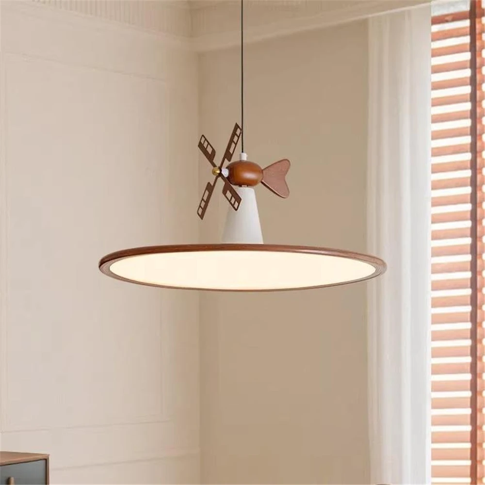 

Creative Kids Windmill Cartoon Led Pendant Lights Boys Bedroom Study Store Restaurant Hanging Lighting Fixtures Home Decor Lamp