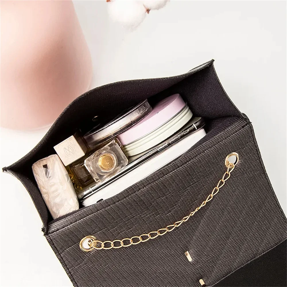 Fashion Tassel Flap Crossbody Bags Pattern Mini Chain Shoulder Bag for Women Pu Leather White/Black Casual Travel Square Bag