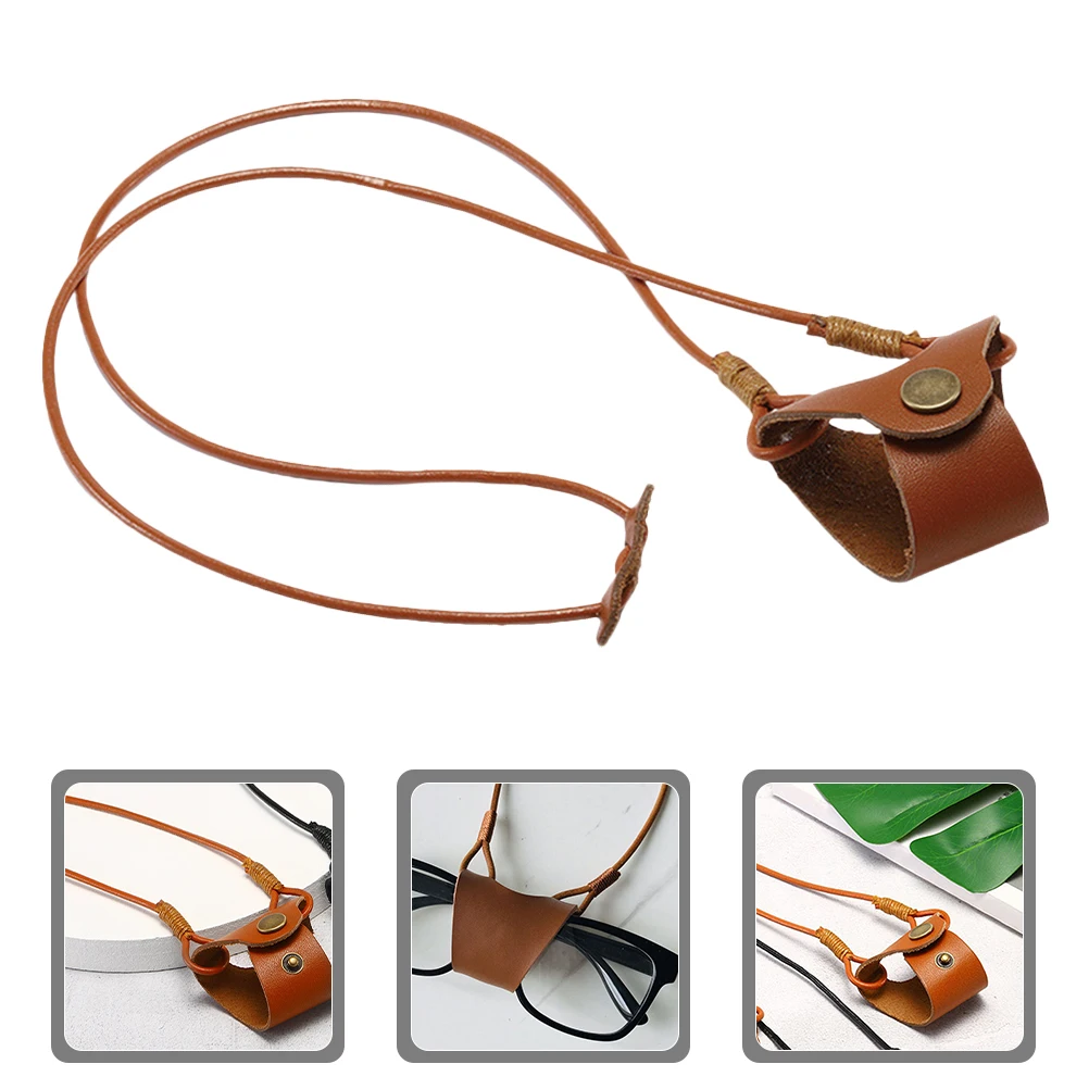 

Glasses Holders Strap Women Practical Safe Brown Design for Reading Glasses Sunglasses