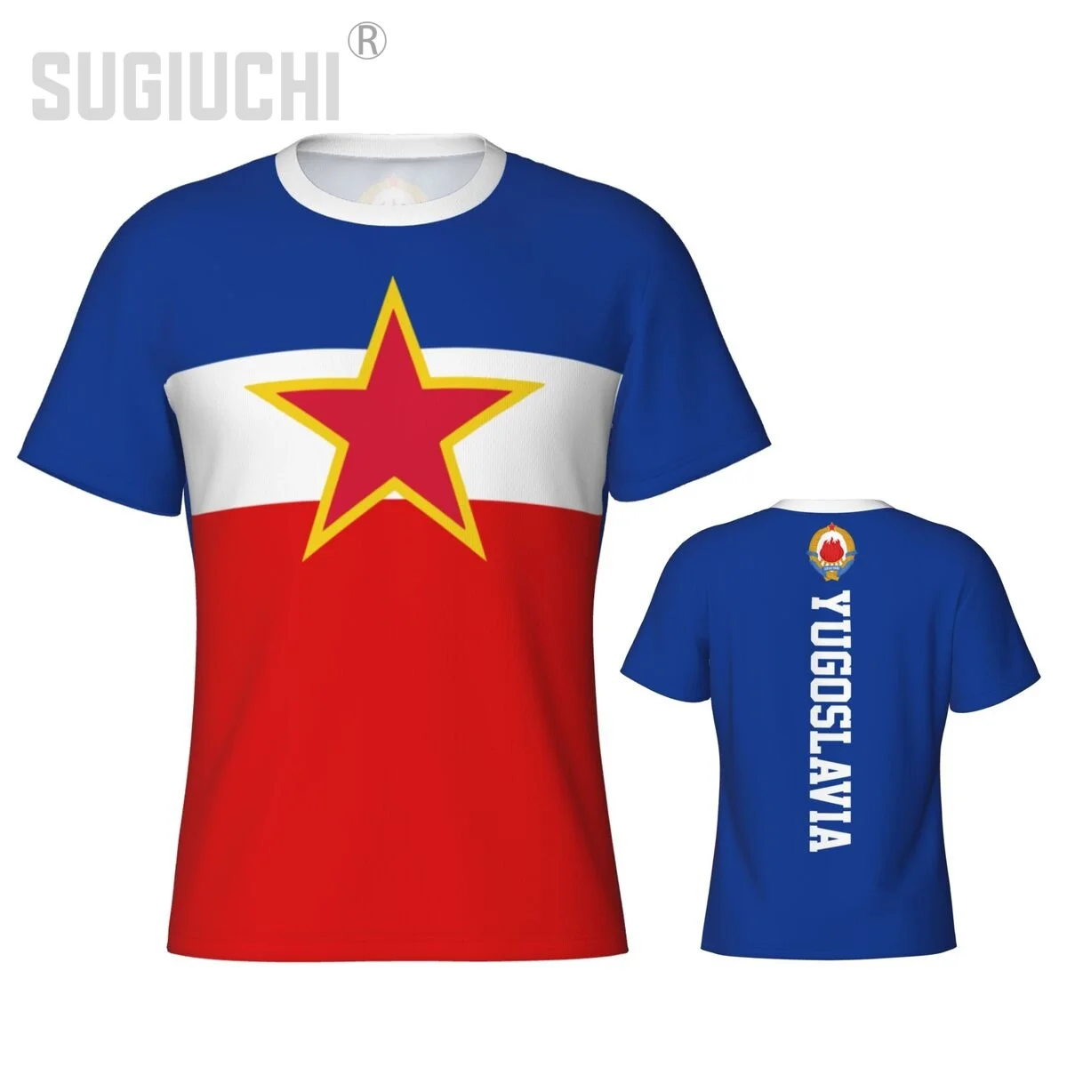 Tight Sports T-shirt Yugoslavia Flag 3D For Men Women Tees jersey Clothes Soccer Football Fans Gift Patriotic T shirt