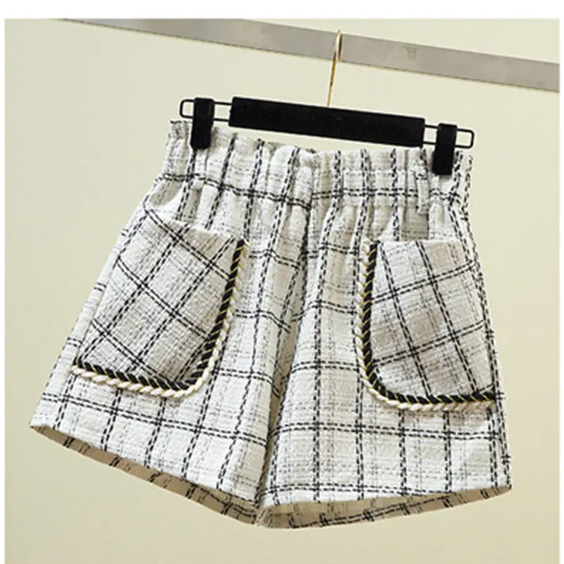 2024 Spring Girls Fashion Plaid Shorts Baby Kids Children Clothes 100-160cm