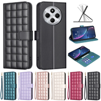 Leather Coque on For Xiaomi Redmi 14C Case Chocolate Block Wallet Stand Case na for Funda Xiomi Xiaomi Redmi 14C Phone Cover
