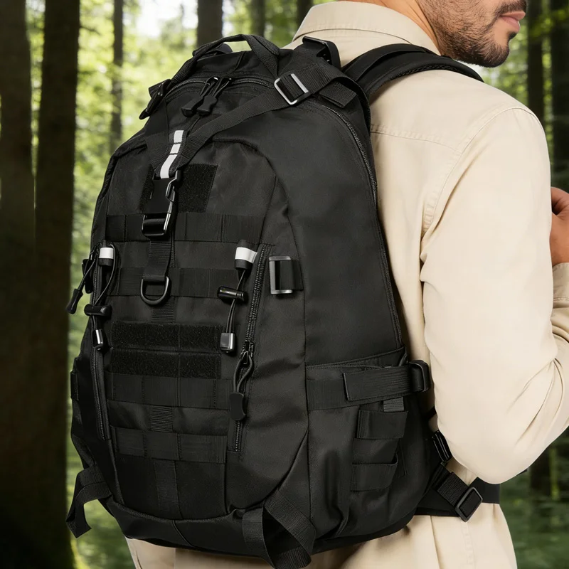 ラップトップトラベルバックパック男性用アウトドアキャンプハイキング釣りデイパックモールミリタリーリュックサック防水-40l-アサルト-edc-バッグ