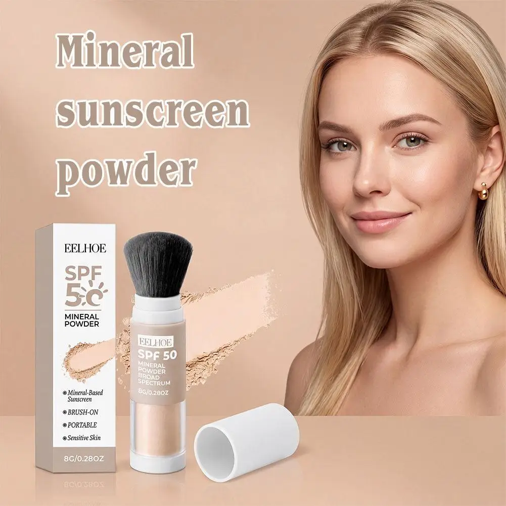 8g Natural Matte Mild Refresh Mineral Sunscreen Powder Non-sticky Lightweight Covering Original Summer Outdoor Protective Powder