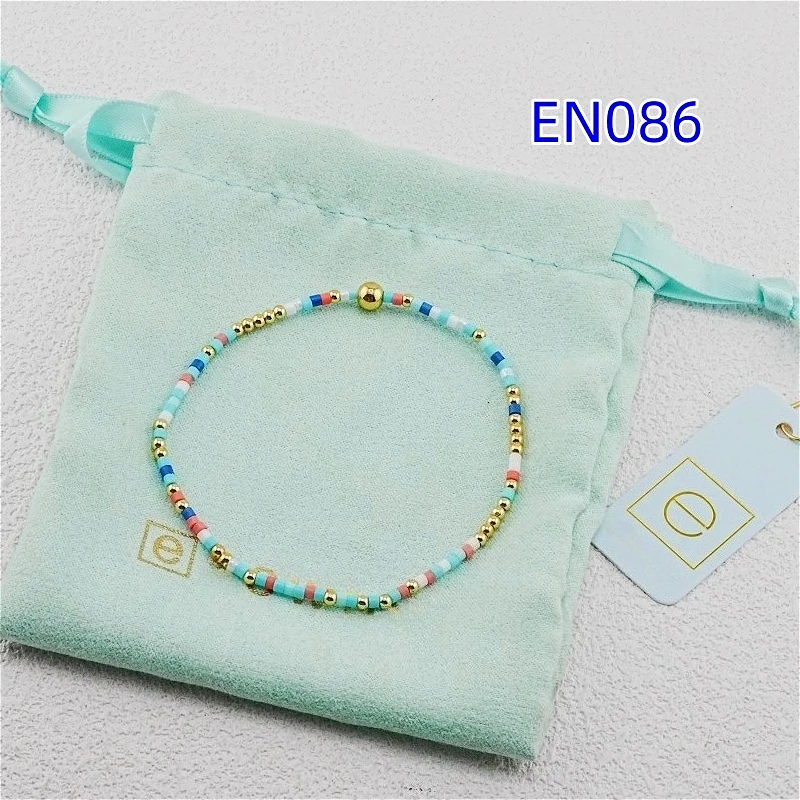 VKVVA Fashion Jewelry Hope Unwritten 2mm Colorful Seed Beads Charm Stackable Stretch Daily Bracelet,  Unique Birthday Gift