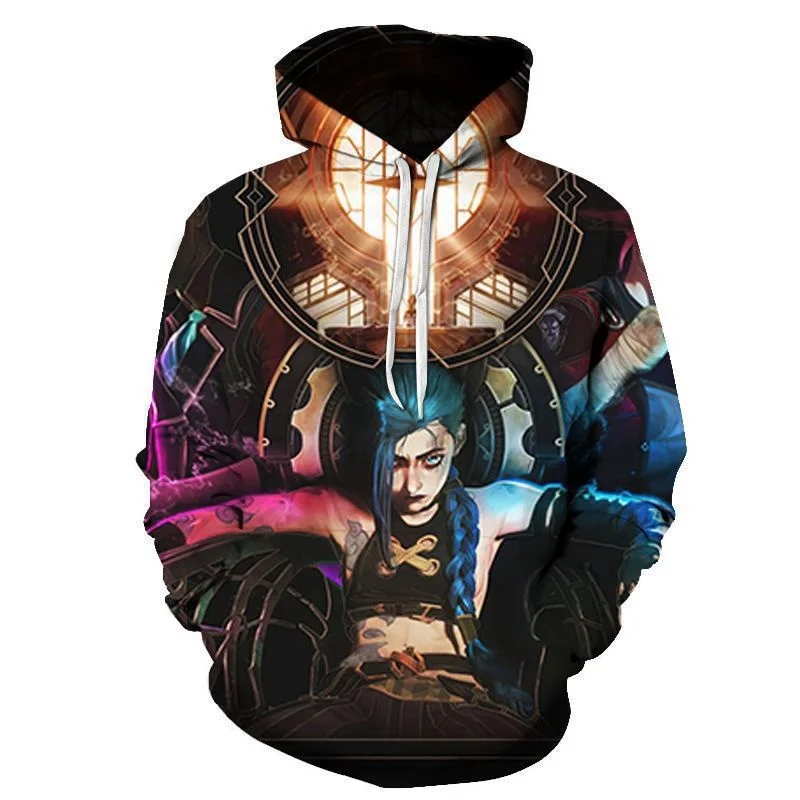 2024 Autumn and Winter Hot Anime Arcane 2 Hoodie Harajuku Hip Hop Pullover Tops Sweatshirt Fans Gift