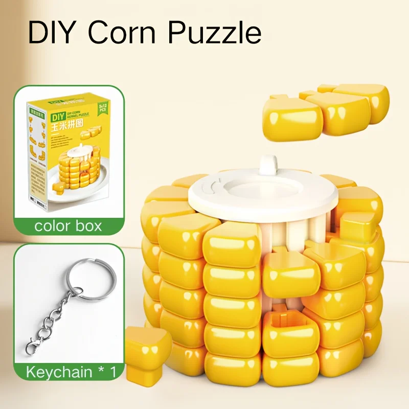 ของเล่น DIY 3D รูปรวงข้าวเทียมเพื่อการผ่อนคลาย - เกมปริศนาเพื่อการศึกษาสำหรับเด็ก, รวงข้าวเทียมแบบประกอบได้, ดีไซน์พลาสติกสีขาวและสีเหลืองสำหรับกิจกรรมสร้างสรรค์เพื่อบรรเทาความเครียด, กิจกรรมคลายเครียด, ของขวัญที่สมบูรณ์แบบสำหรับวันฮาโลวีน, คริสต์มาส, วันขอบคุณพระเจ้า, ของเล่นเพื่อการศึกษาสำหรับเด็ก |   การออกแบบที่น่าสนใจ |   พลาสติกทนทาน