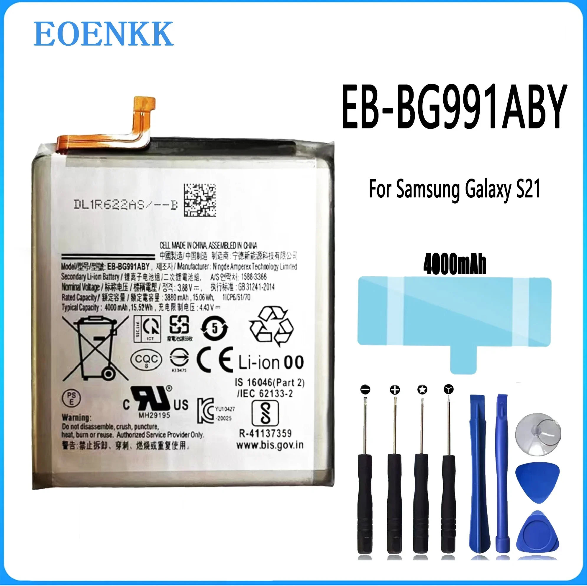 

EB-BG991ABY Battery For Samsung Galaxy S21 S21 high capacity Capacity Replacement Repair Part Phone Batteries Bateria