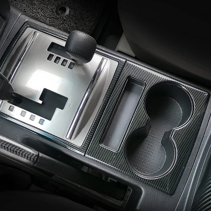 

AU34-For Mitsubishi PAJERO 2007-2019 Car Central Control Gear Shift Panel Cover Water Cup Trim Frame Fit Inner Accessories