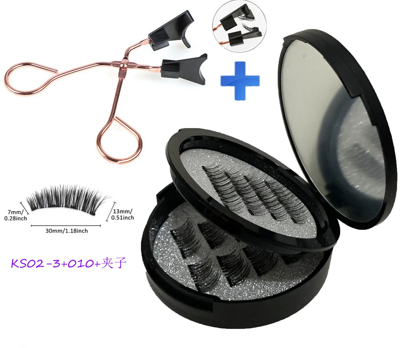 8Pcs Half Magnetic Eyelashes and 4Pcs Full Magnet False Eyelash Reusable Natural 3D Beauty Makeup Set Hand Made With Clip drop