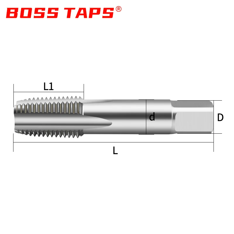 

1 шт., HSSE TIN или без покрытия, прямая труба PT RC1/8 1/4 3/4 1/16 3/4 1/2 1 дюйм, метчик с резьбой для труб