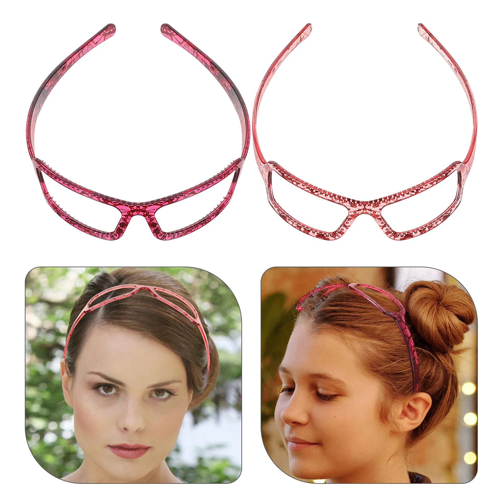 

2 Pcs Glasses Headband Girls Headbands Party Hairbands for Washing Face Decorations Women Womens Fashionable Accessories