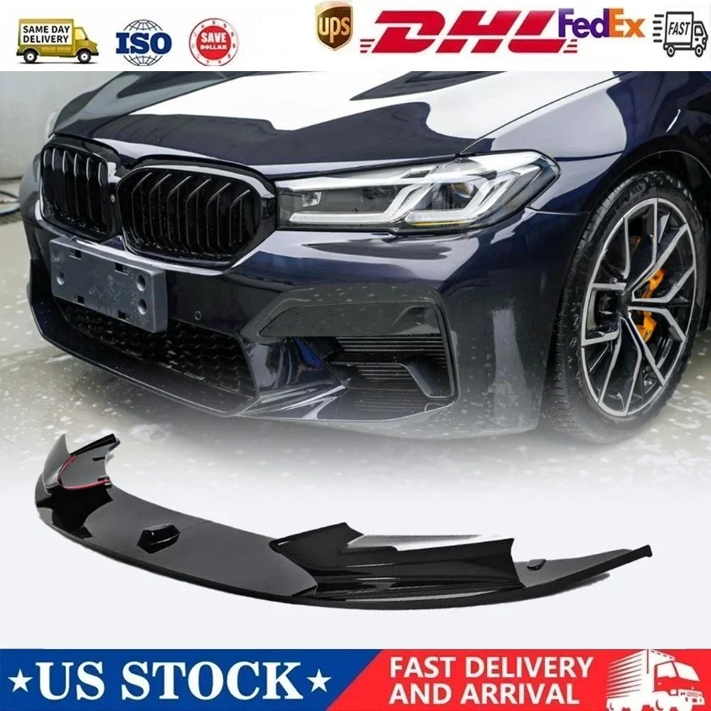 

Для BMW F10 F11 5 серии 2011-2016 M Sport: глянцевый черный сплиттер-спойлер переднего бампера, автомобильные аксессуары