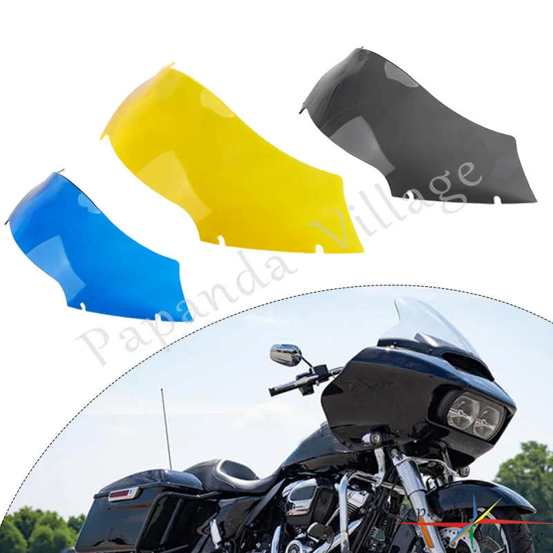 Motorradzubehör für Harley Touring Road Glide FLTRX 2015 2016 2017 2018 2019 2020 21 22 23 Frontscheibe mit Schrauben