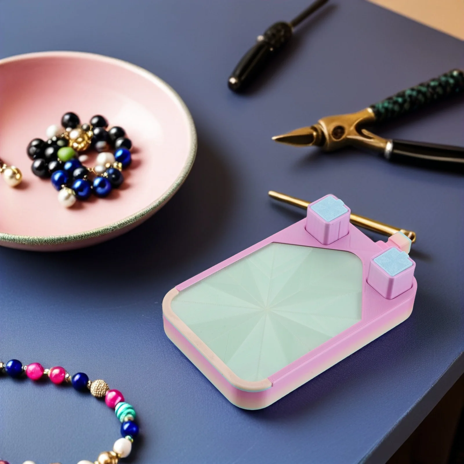 1 Set Accessories Kit Rhinestone Bead Sorting Trays Craft Organizer Plate For Jewelry Making Funnel Storage