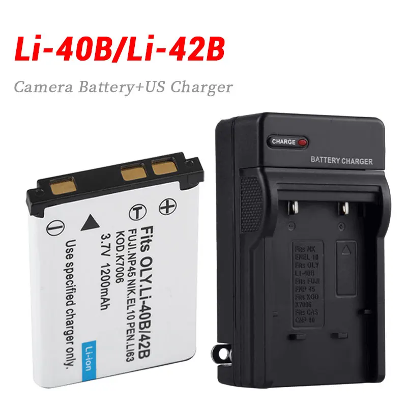 Li-40B Li-42B EN EL10 Battery for Olympus Li 40B/42B Nikon EN-EL10 Fuji FNP-45 CNP-80 Kodak K7006 PENTAX D-LI63 Camera Batteries