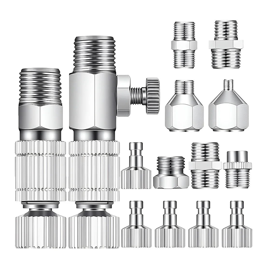 14Pcs Airbrush Hose Quick Release Disconnect Coupler Adapter Set Air Compressor Fitting Connector Kit