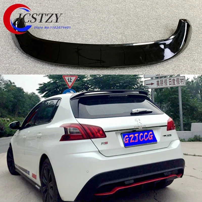 Para Peugeot 308S Spoiler Material ABS de alta calidad alerón trasero de coche Primer Color alerón trasero para Peugeot 308S Spoiler 2014-2015