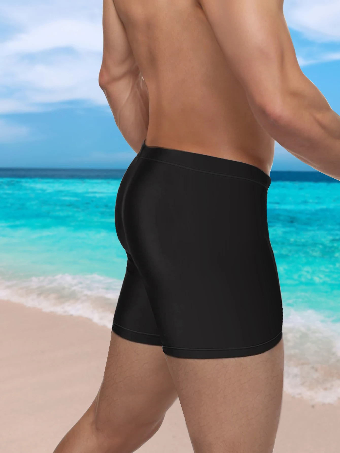 Men Swimming Trunks with Fashion Prints Quick Dry Beach Boxer Shorts with Drawstring Boy Swimwear Pool Party Vacation Essentials