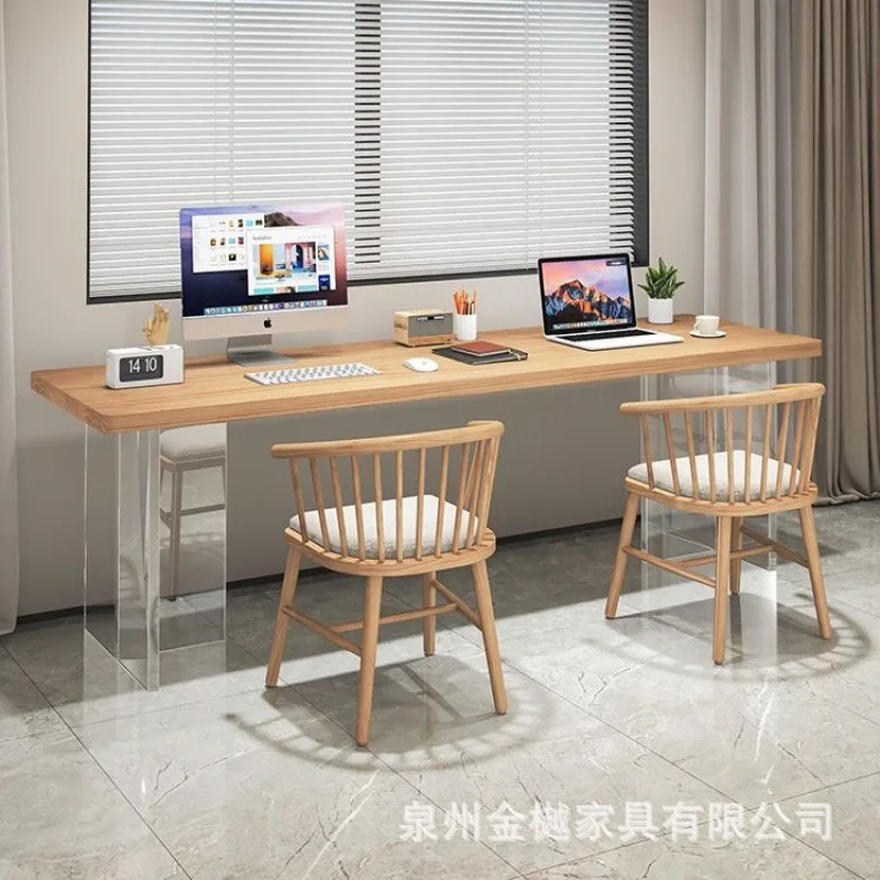 

Подвесной акриловый стол из массива дерева для учебы, работы и домашнего офиса, с подвесным дизайном