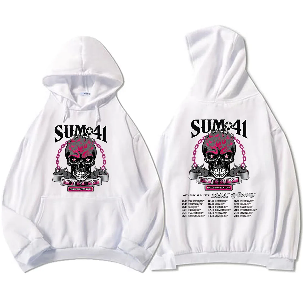 Hip Hop Streetwear Unisex The Final Tour 2025 Sum41 Hoodies Graphic Clothes Sudaderas Con Capucha Heavy Mental Style Pullovers