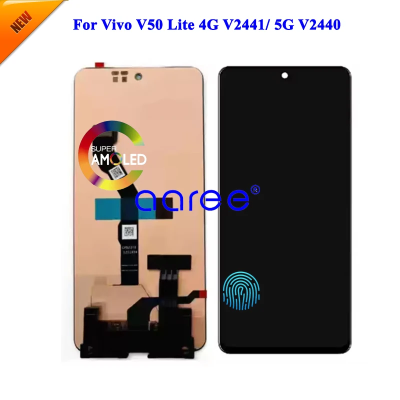 6.67' VIVO V50 Lite 4G V2441 5G V2440 LCD 스크린 터치 디지타이저 어셈블리용 AMOLED 오리지널 LCD 스크린