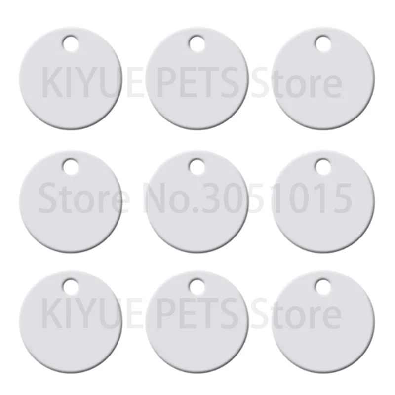 Wholesale 100Pcs Round Tags Dog Pet Id Tags Aluminum Anodizing NamePlate Engraved Dog Number ID Tag Card Charm Personalized image 3